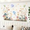 Creative Watercolor Floral Butterfly Fairy Wall Sticker for Living Room and Bedroom Background Decoration