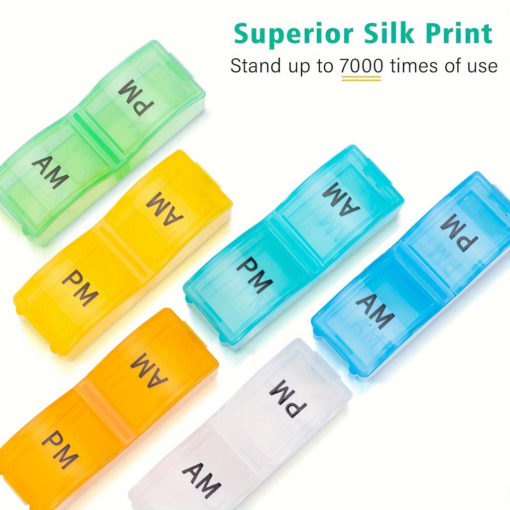 Monthly Pill Organizer 2 Times a Day, 30 Day Travel Pill Box Organizer with 32 Daily Compartments