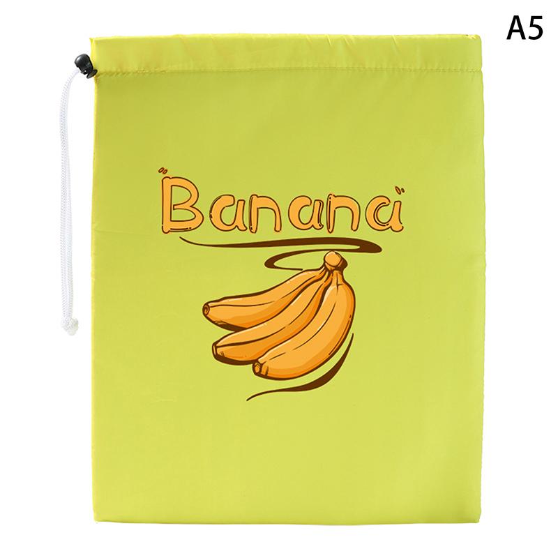 Fruit Vegetable Freshkeeping Bag Banana Storage Bag Vegetable Preservation Anti Ripening Insulated Drawstring Reusable