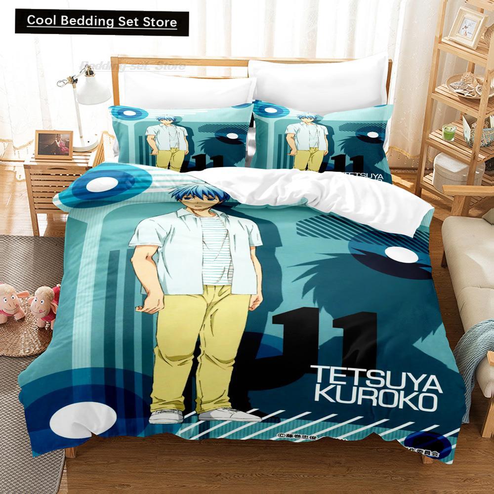 New 3D Print Cartoon Kuroko's Basketball Bedding Set Single Twin Full Queen King Size Bed Set Adult Kid Bedroom Duvet Cover Sets