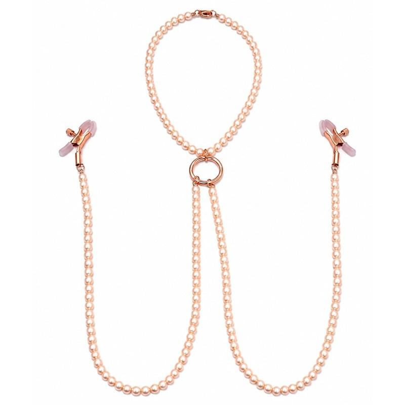 Female Nipple Clamps Collar With Pearl Chain Set Clitoris Nipple Clips Breast Bondage Slave Fetish Sex Toy Woman