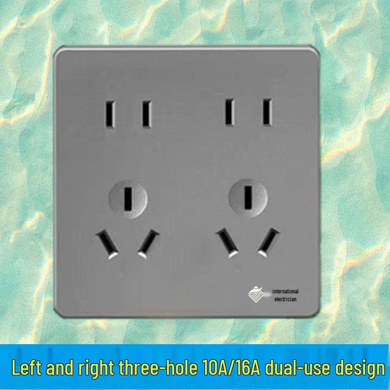 Weiße Wandmontage-Schaltersteckdose mit mehreren Löchern für Hochleistungs-Klimaanlagen