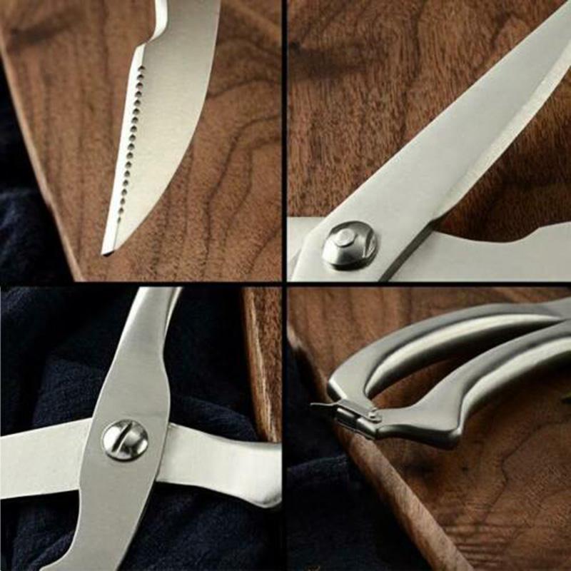 All In 1 Stainless Kitchen Scissors Multifunction Strong Home Restaurant Food Shears