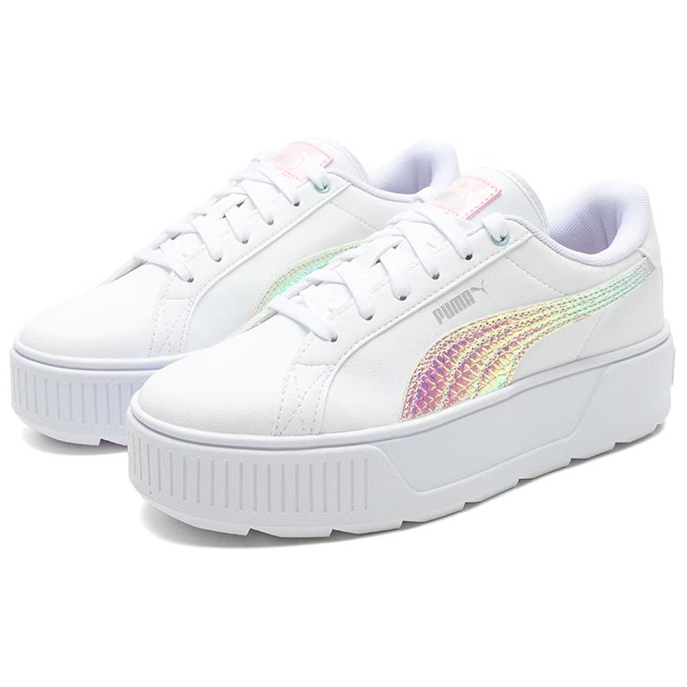 New PUMA Karmen Exotics Low Top Skateboard Shoes Women's White Pink 386409-02