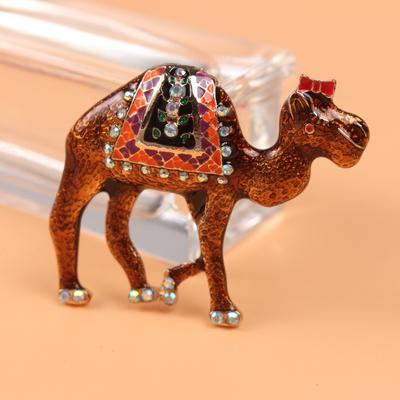 Mode Legierung Diamantenbesetzt Tier Vintage Brosche Tropfglasur Mantel Corsage Accessoires