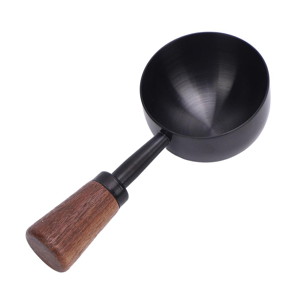 Coffee Scoop Vintage Bean Tea Measuring Spoon Retro 304 Stainless Steel Short Wooden Handle Kitchen Utensil for Serving