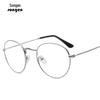 Retro Metal Round Patterned Edge Eyeglasses 3447 - Trendy Harajuku-Inspired Plano Glasses