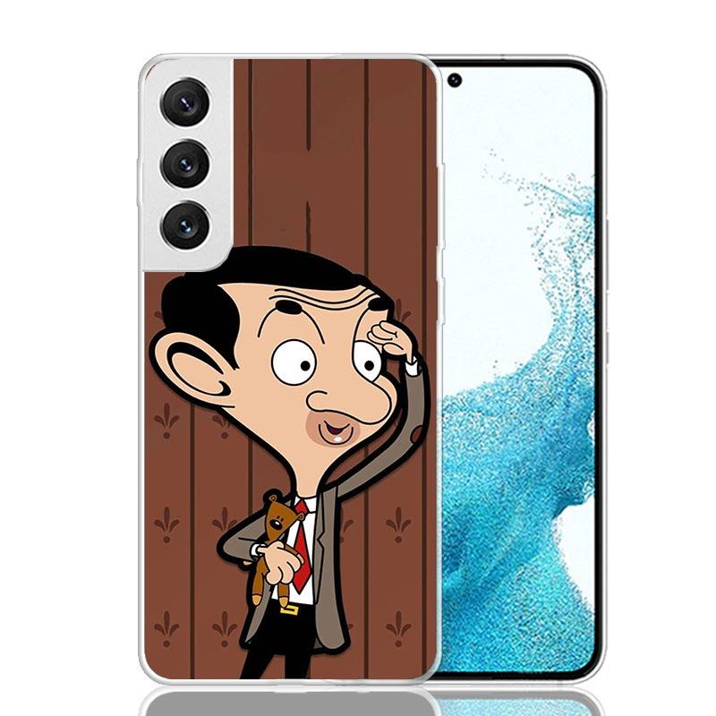 Mr Bean Cartoon Phone Case For Samsung Galaxy S26 Ultra S23 S24 S25 Edge S20 FE S21 S22 Plus Soft Print Shell Cover Fundas Galax
