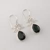 Green Tourmaline Gemstone 925 Sterling Silver Jewelry Handmade Earrings 1.84" CE-27-6