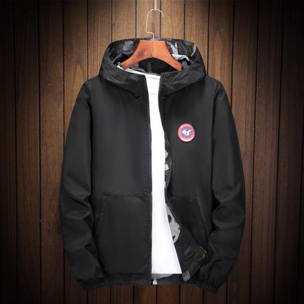 Premium Reversible Men Jacket Coats Male Casual Hooded Camouflage Windbreaker Outwear