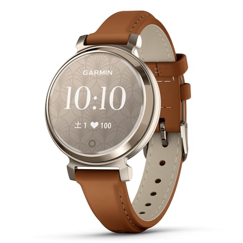 GARMIN Lily 2 Classic Tan Leather/Cream Gold [Suica-compatible model / 5 days of operation on a f...