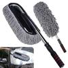 Extendable Handle Brush with Microfiber Duster Long Bristle Scrub Cleaning Mop For Vehicle Cleaning