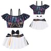 Set costume da bagno casual alla moda per bambini