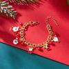 Merry Christmas Metal Chain Bracelet For Women Men Santa Claus Xmas Tree Snowflake Elk Snowman Bangles Girl Party Jewelry Gifts