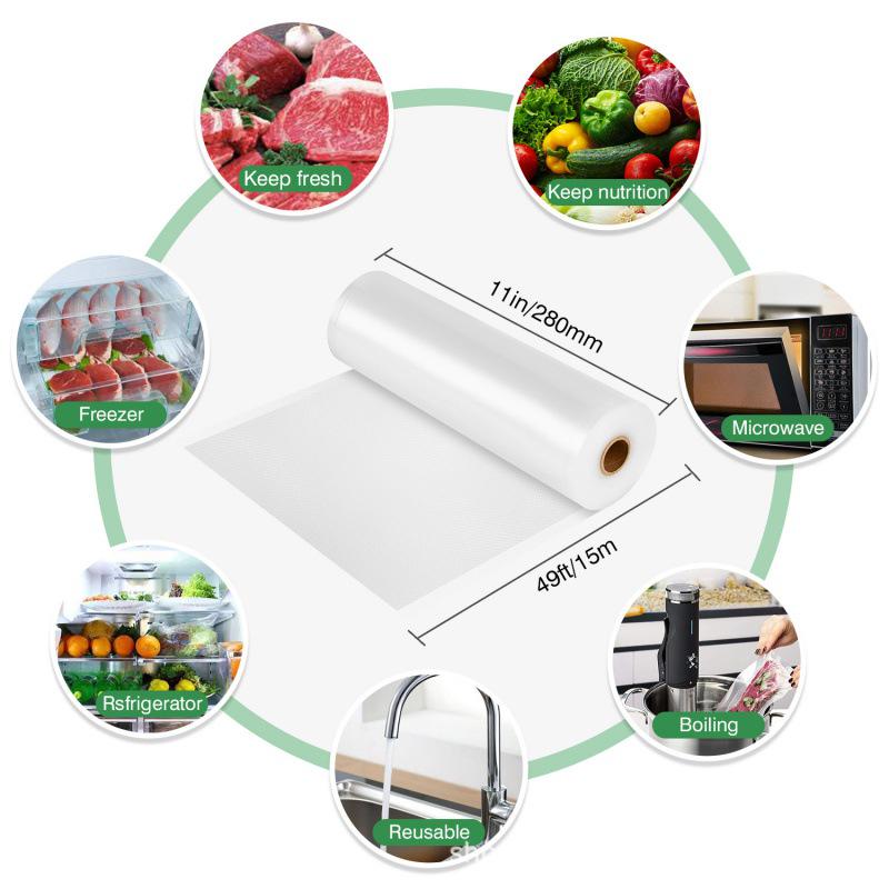 Textured Vacuum Food Storage Bags - Household & Commercial Use, Single-Sided Fresh-keeping Bags.