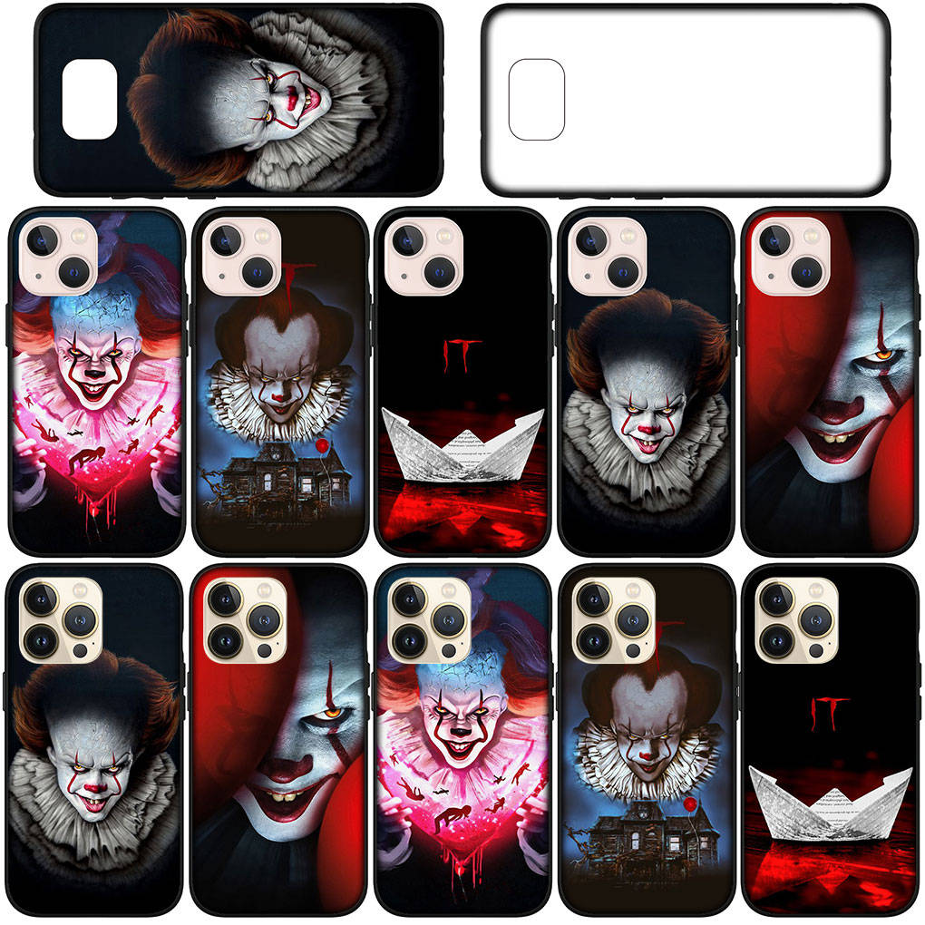 Cover per iPhone 16 15 Xiaomi Redmi Note 14 13 12 11 Pro Max X 16e Samsung Galaxy S25 S24 S23 Moto OPPO Huawei Stephen King's IT Pennywise Custodia per telefono