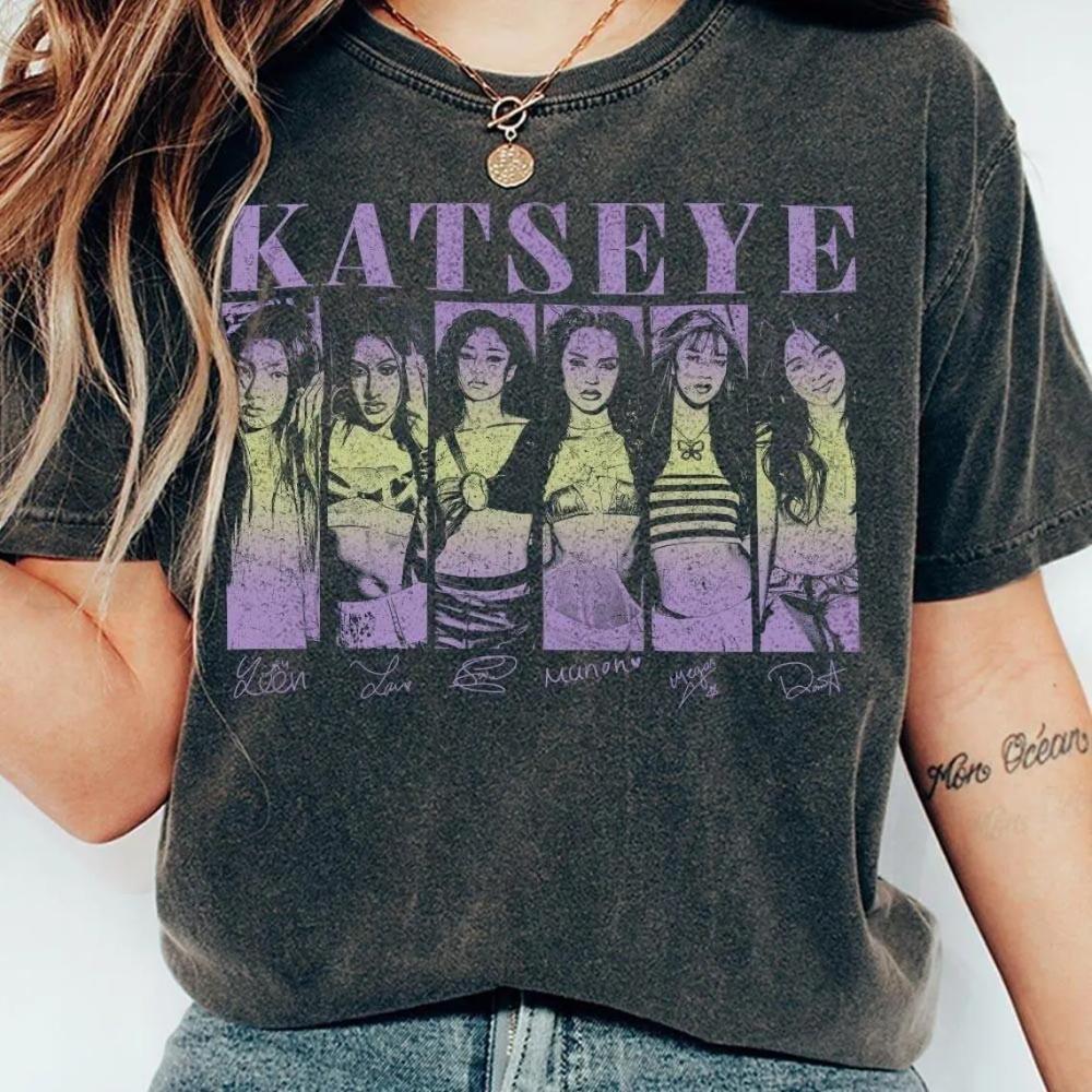 Katseye Kpop Graphics Tee Vintage Katseye The Beautiful Chaos Tour Shirt Katseye Gnarly Sweatshirt Gabriela Shirt