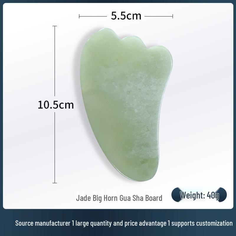 Xiuyan Jade Gua Sha Sheep Horn Beauty Massage Tool