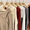 Khaki Slash Neck Pullover Schlank Hotsweet frauen Stricken Pullover Dünne Bodenbildung Shirt Solide Büro Dame Neue Mode Frühling Herbst