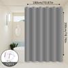 High-End Pure Gray Shower Curtain, Elegant Single-Color Design, Peva Bathroom Curtain, Simple and Durable, Suitable for Shower Partitions