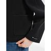 JUZUI Women's 100% Wool Round-Neck Short Coat