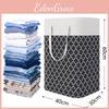 Cotton Material Collapsible Laundry Bin With Waterproof Design For Home And Travel
