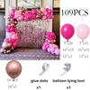 134pcs Pink Balloons Arch Kit Hot Red Rose Gold Balloon Garland Girl Princess Theme Birthday Party Baby Shower Decoration Globos