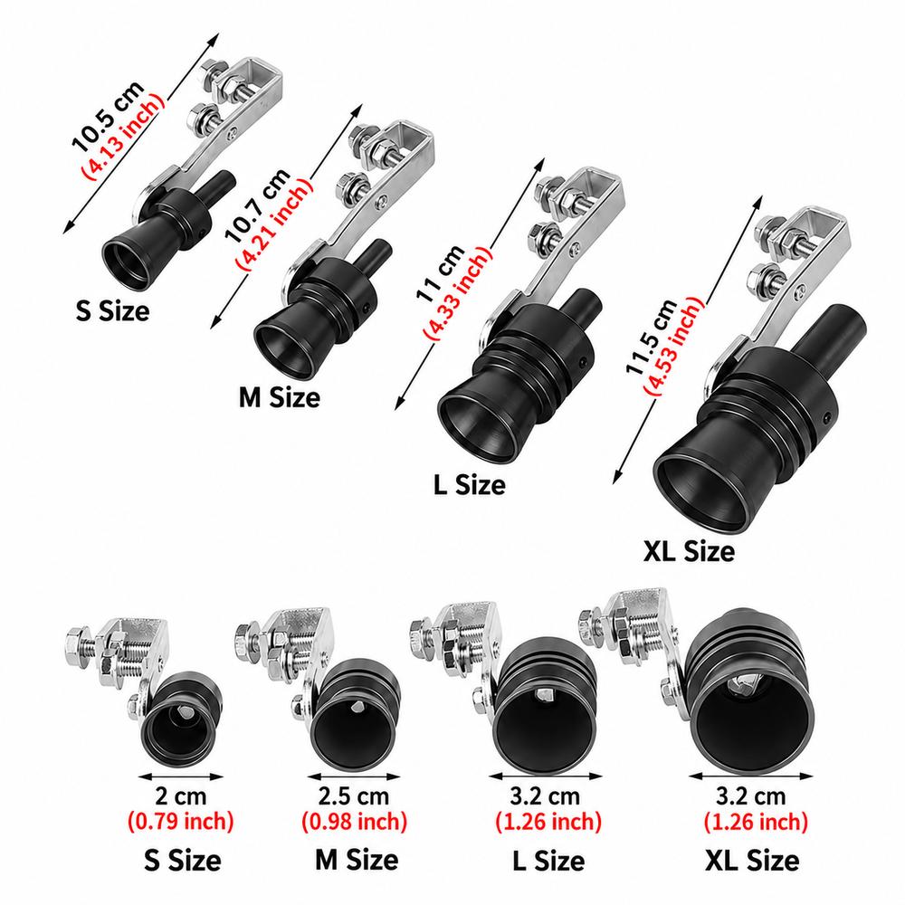 1Pcs 32-85mm Diameter Exhaust Sound Simulator Exhaust Pipe Whistle for Car Motorcycle Exhaust Pipe