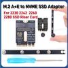 Адаптер M.2 A+E на NVME SSD з ключем M, адаптер PCI-E 4.0 з кронштейном, інтерфейс M2 WIFI для SSD NVME 2230 2242 2260 2280