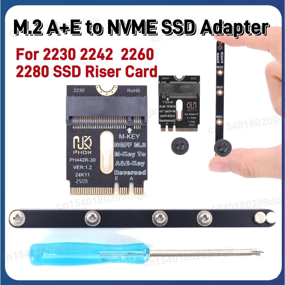 M.2 A+E To NVME SSD Adapter M Key PCI-E 4.0 Adapter with Bracket M2 WIFI Interface for 2230 2242 2260 2280 NVME SSD
