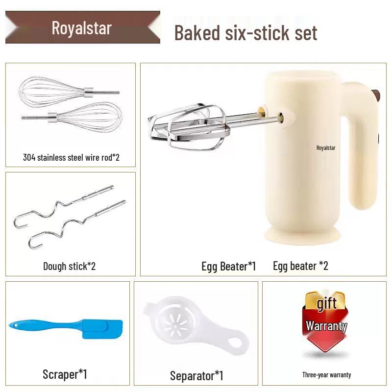 Rongshengda Electric Egg Beater & Whisk - Cake Mixer & Cream Whipping Machine