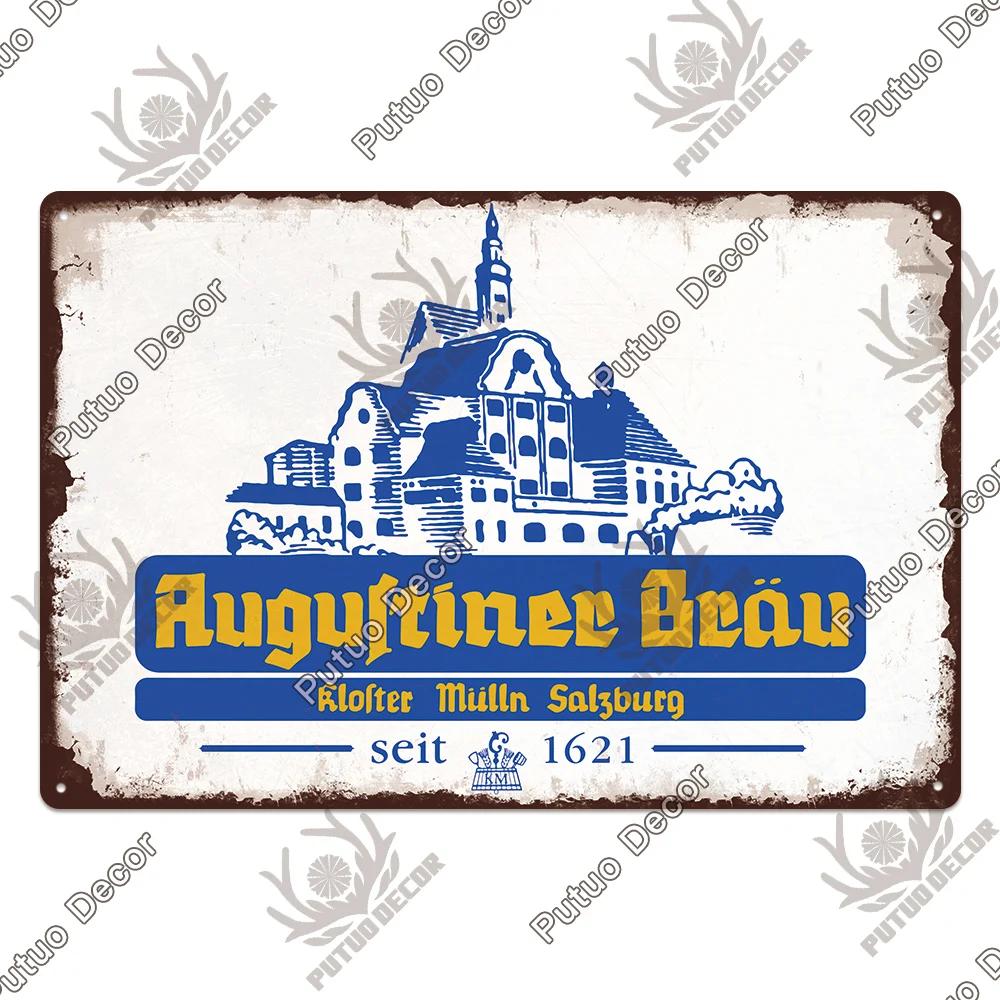 Putuo Decor Germania Beer Brand Metal Sign Plaque Metal Vintage Tin Sign pentru Bar Pub Man Cave Kitchen Club Bar Wall Decor Home