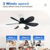 Intelligent Ceiling Fan with Light, Remote Control, Adjustable LED, 6 Blades, Ceiling Fan Installation, Hard Wired, 85V-265V Voltage, Lighting