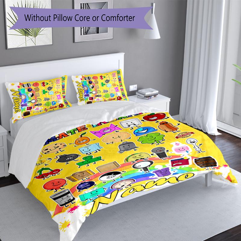 3pcs Custom Name Nanimate Insanity Bedding Set,Includes 1 Duvet Cover and 2 Pillowcases,All-season Bedroom Decor