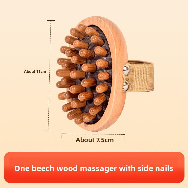 

Массажная расческа из бука с воздушной подушкой, массажное устройство - Универсальная деревянная головка-щетка для массажа тела - Меридианный массаж Side stud style