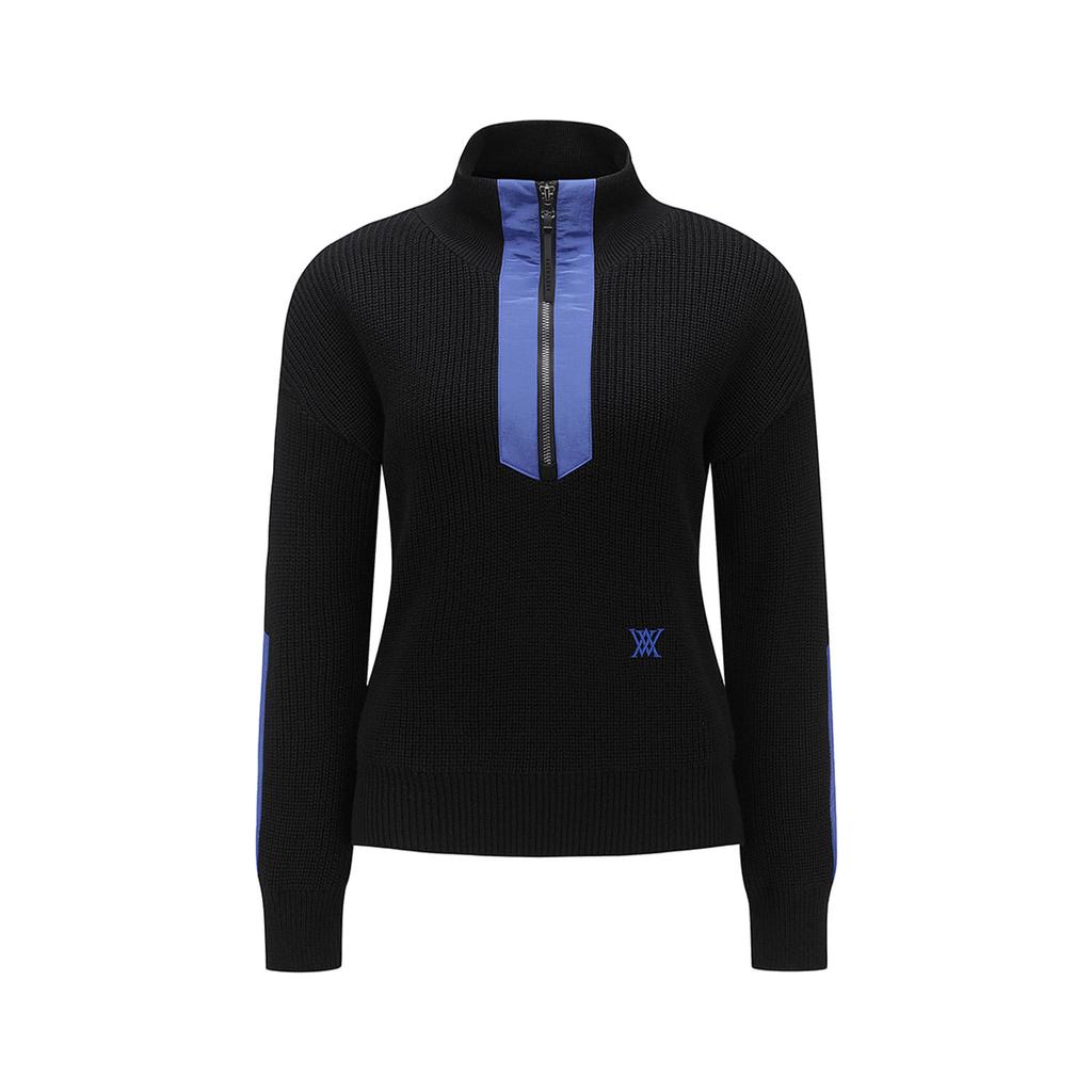 ANEW GOLF Women'S Blue Poing High Neck Sweater Agcwwkn10_Bk