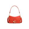 Soft Tabby 26 Gold Logo Logo Snap Flap Leather Underarm Bag Crossbody Shoulder Bag Medium Women Red