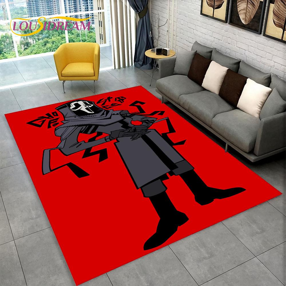 Horrorfilm-Charakter Chucky Saw Cartoon-Teppich, Teppich für Wohnzimmer, Schlafzimmer, Sofa, Fußmatte, Dekoration, rutschfeste Bodenmatte