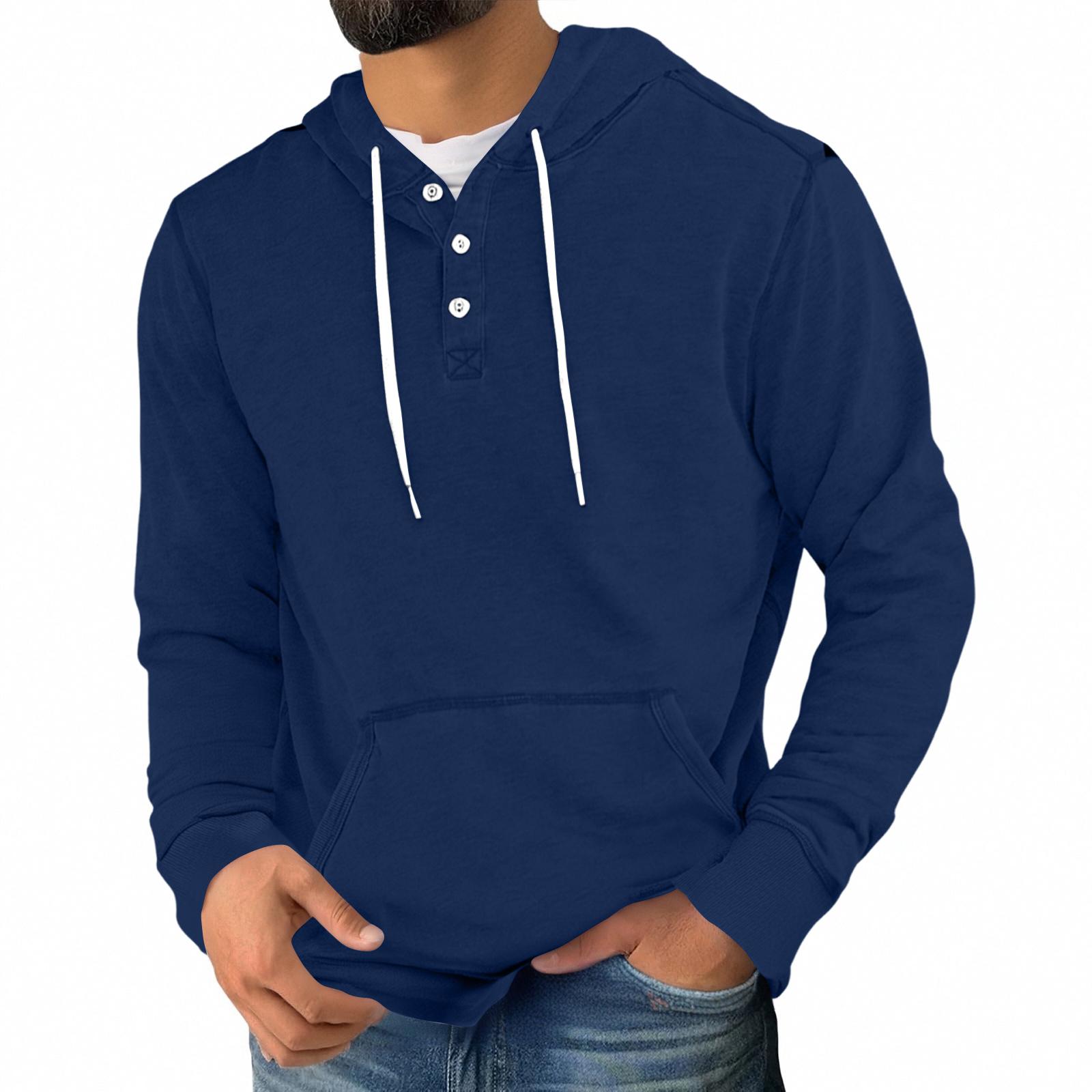 

Мужские худи оверсайз с длинным рукавом, вязаные худи с капюшоном, осенние повседневные однотонные модные мягкие спортивные пуловеры XL