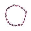 Silver Surgical Ball Point Irregular Garnet Gemstone Bracelet (C2301-Ac951_Wi)