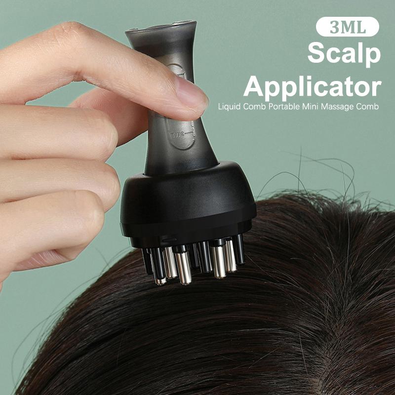 Scalp Applicator Liquid Comb Portable Mini Massage Comb Essential Oil Liquid Guiding Massager Anti Hair Loss Scalp Care Tools