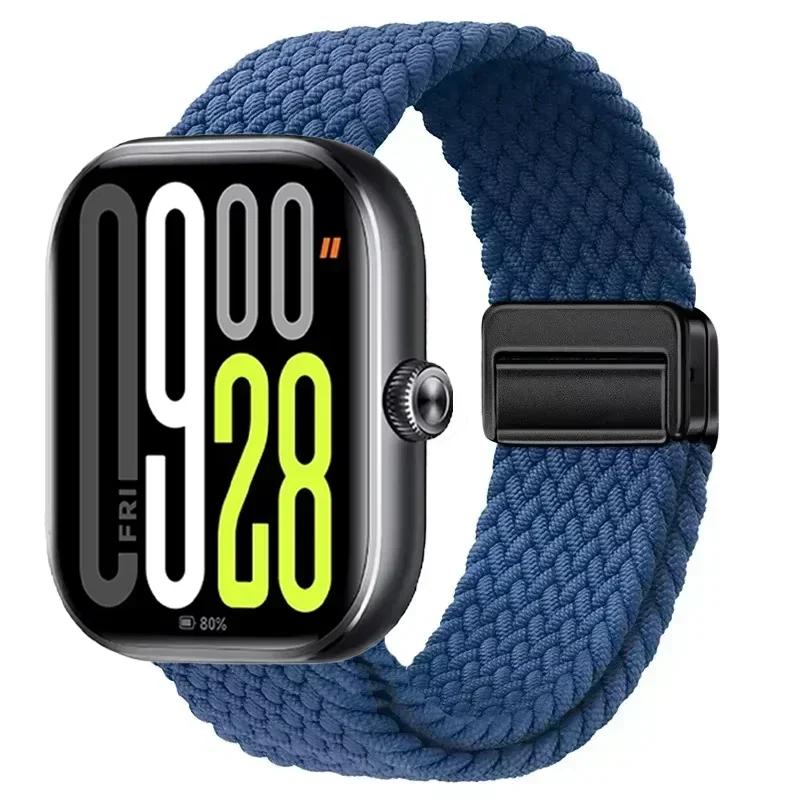 Magnetic Loop for Xiaomi Redmi Watch 4 5 Strap Adjustable Braided Sport Nylon Replacement bracelet for Miband 8 pro/9 pro band