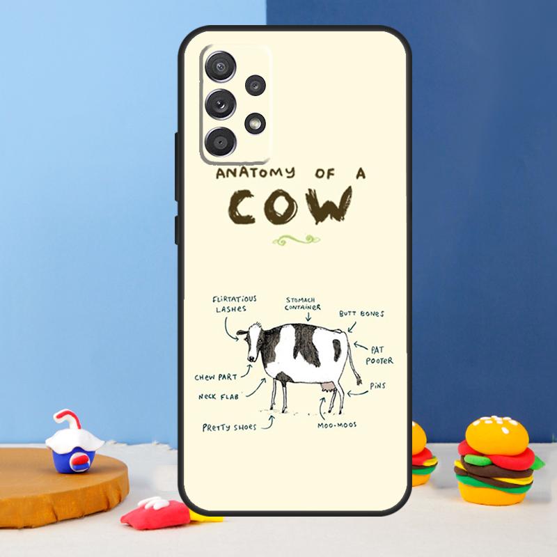 Cute Cow Moo Case For Samsung Galaxy A56 A36 A26 A16 A06 A54 A34 A14 A12 A32 A52 A13 A33 A53 A15 A35 A55