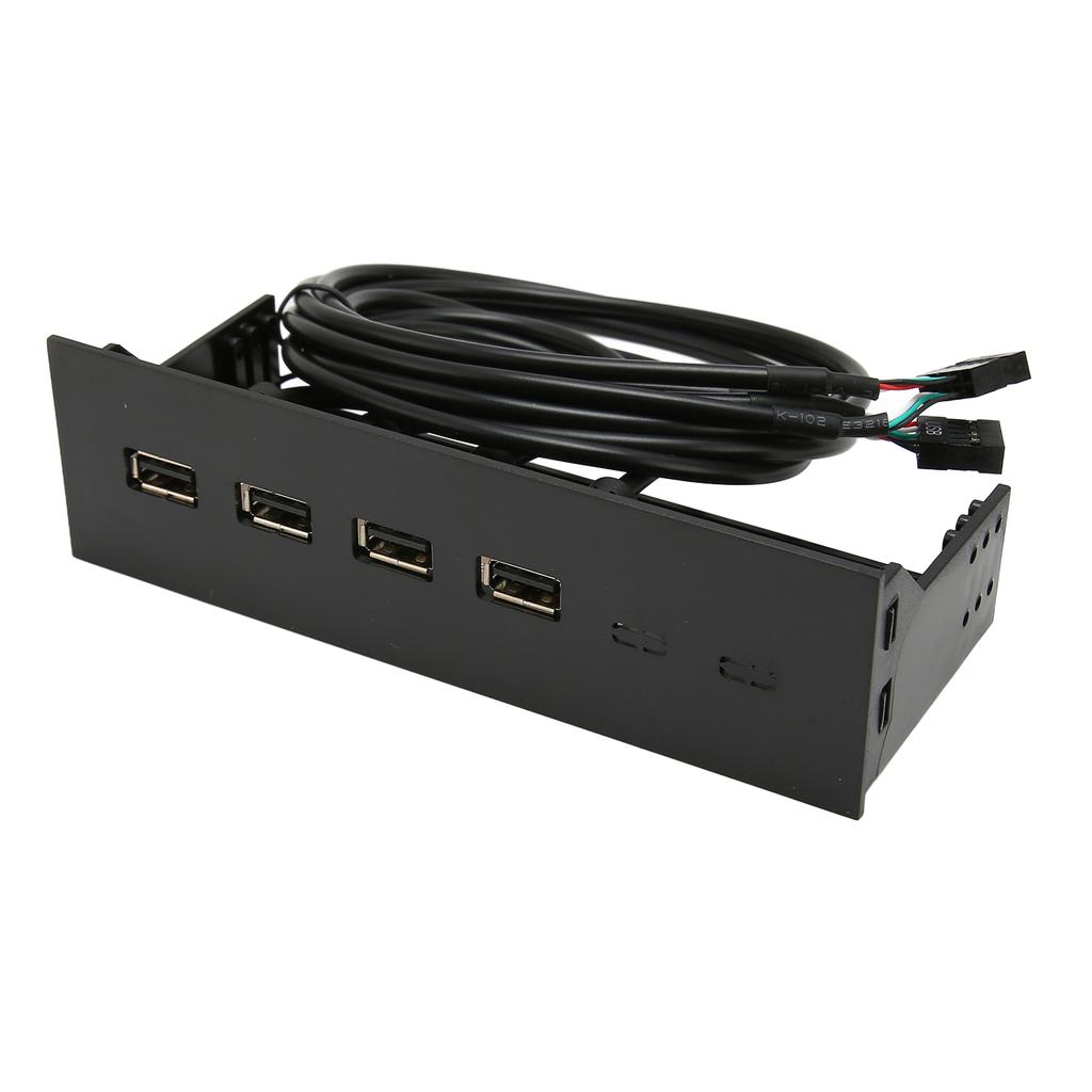 5.25 Inch USB2.0 Hub Front Panel Multifunctional 4 Ports 19pin Optical Drive Front Panel for 5.25 Inch PC Computer Case
