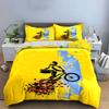 Cyclist with paint splatters. Bedding sets Duvet cover sets Duvet covers Pillowcases(1*Duvet Cover 2*Pillowcases without duvet insert)