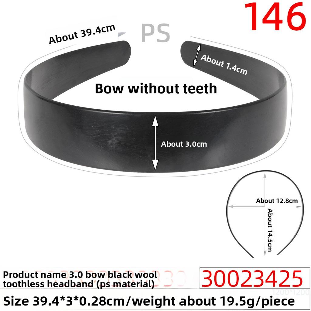 Plastic Hair Band Headband Accessories Two-sided Flat Hair Band Base Plate Hair Decoration