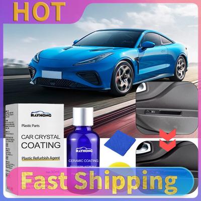 30ml Kunststoffteile Auffrischer Auto Keramikbeschichtung mit Schwamm Kunststoff Aufbereitung Keramikbeschichtung Keramikbeschichtungsmittel