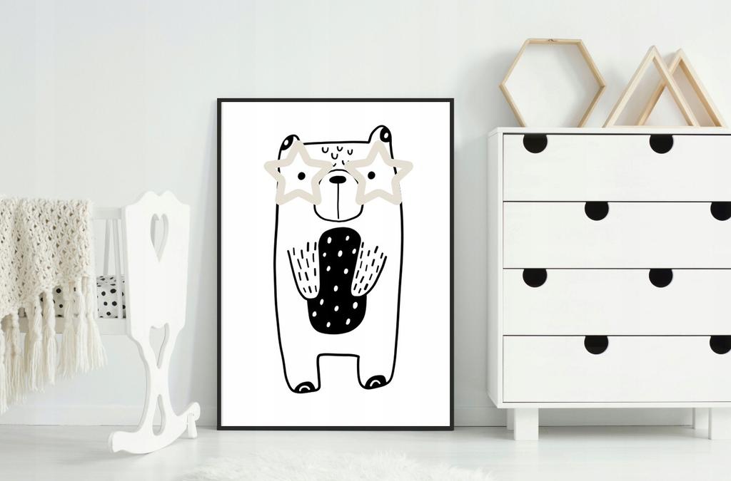Poster picture in a frame A4 cm Teddy bear PD239