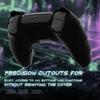 PlayVital PS5 Controller Silicone Mecha Rhino Shockproof Protective Easy Includes Thumb Grips and Compatible with Charging Black Red Cover, Series,
