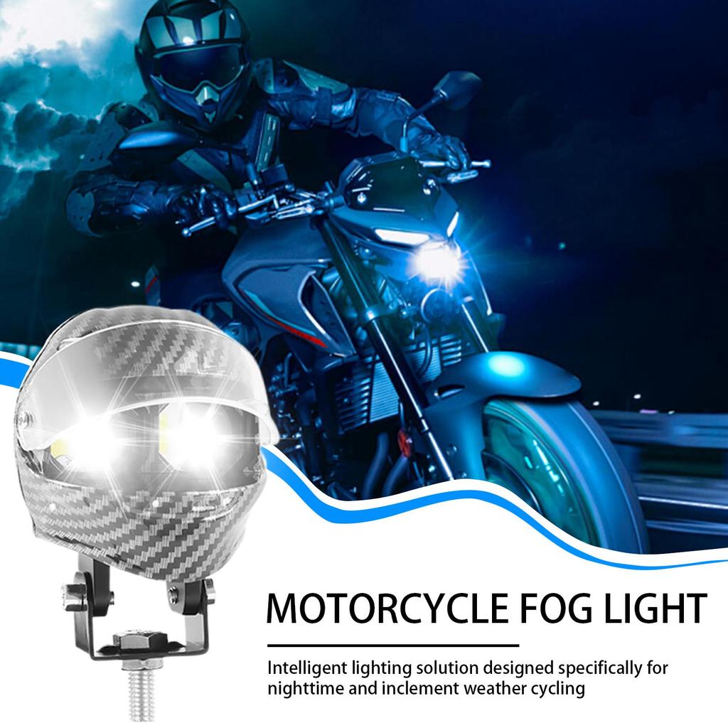 Motorcycle LED Lights Waterproof Lamp Helmet Shaped Double Color Flash Motorcycle Driving Lights For Road Touring Outdoor
